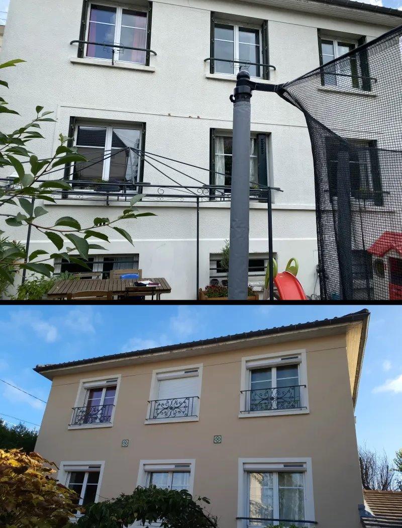 Ravalement de façade avant/après Enduit de façade avant/après