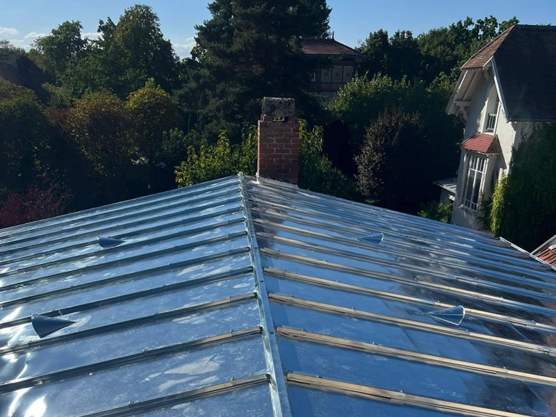Etanchéité d'une toiture en zinc