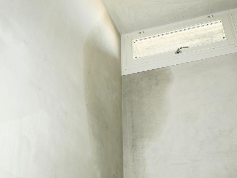 Traces d'humidité sur un mur