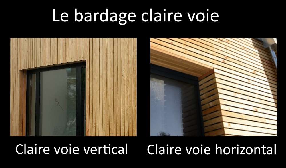 Bardage claire voie horizontal ou vertical