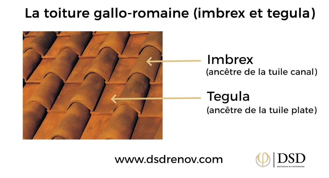 Toiture romaine (imbrex et tegula)