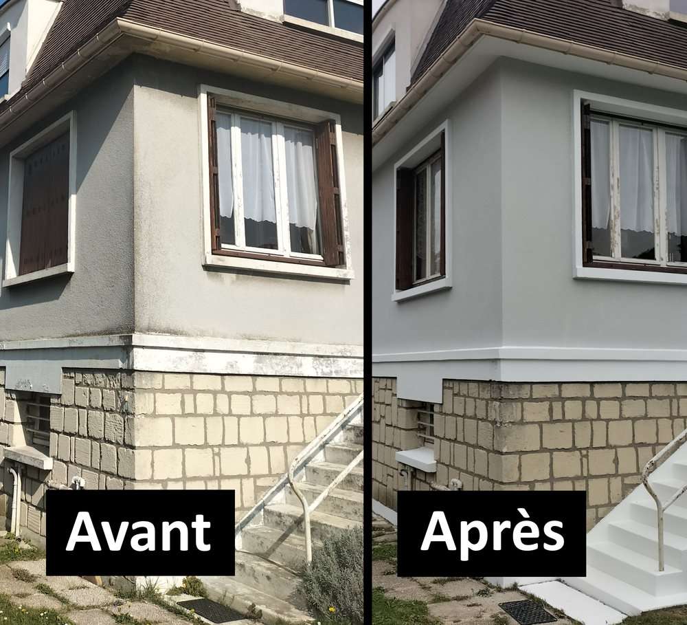 Ravalement de facade avant apres