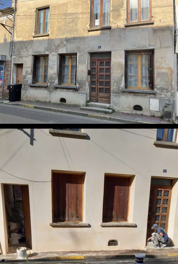 Restauration facade avant apres