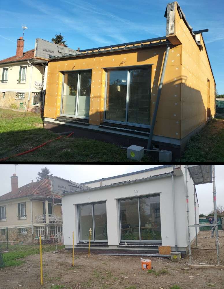 Enduit de facade avant apres