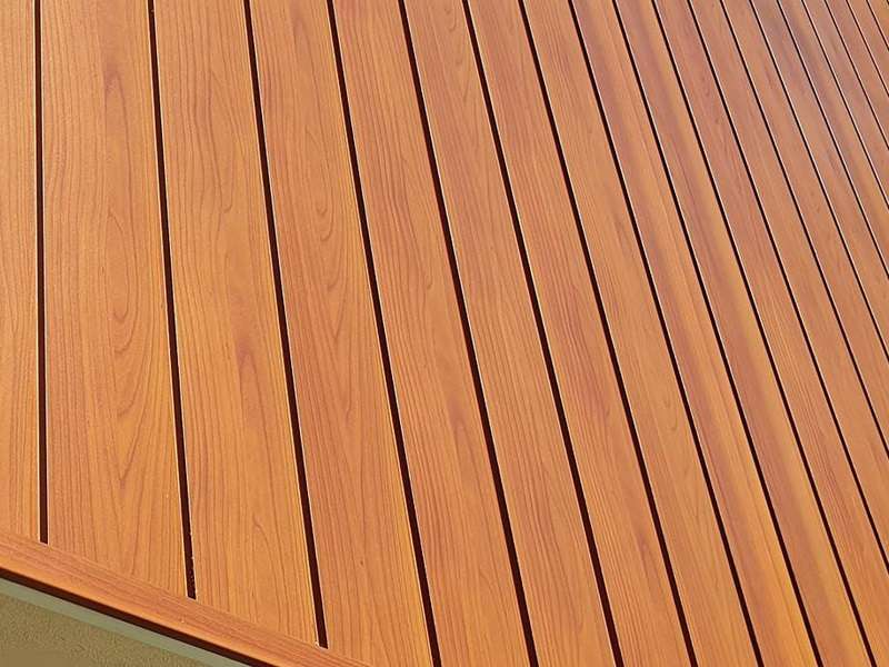 Bardage aluminium imitation bois