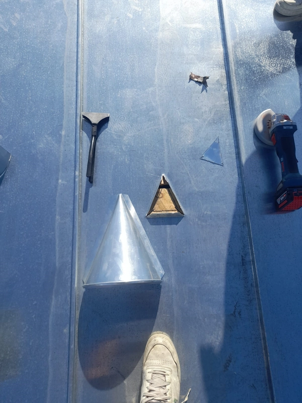 Detail toiture zinc