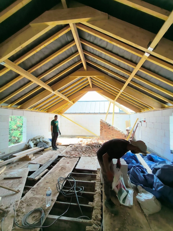 Surelevation toiture maison 78