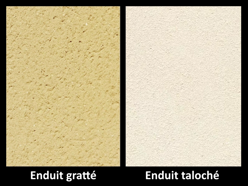 Enduit gratté et ravalement de façade Enduit gratté ou taloché ?