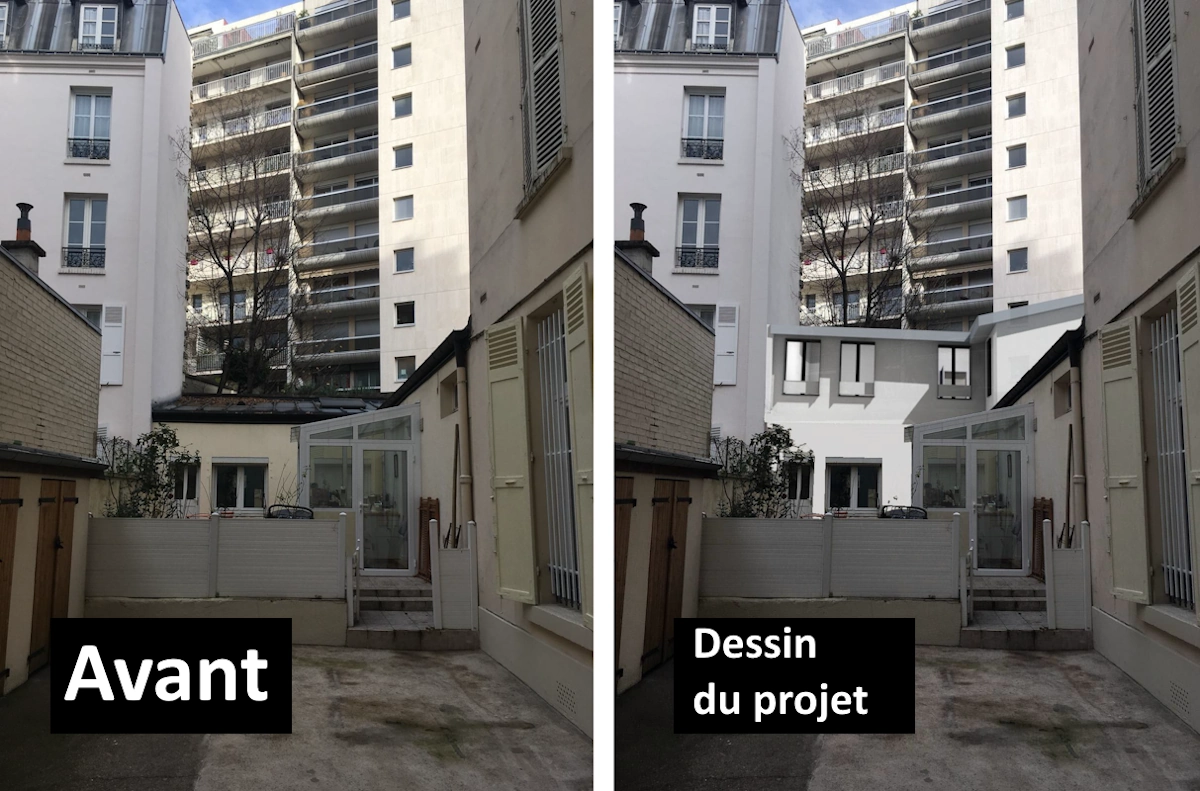 Surélévation à Paris 14