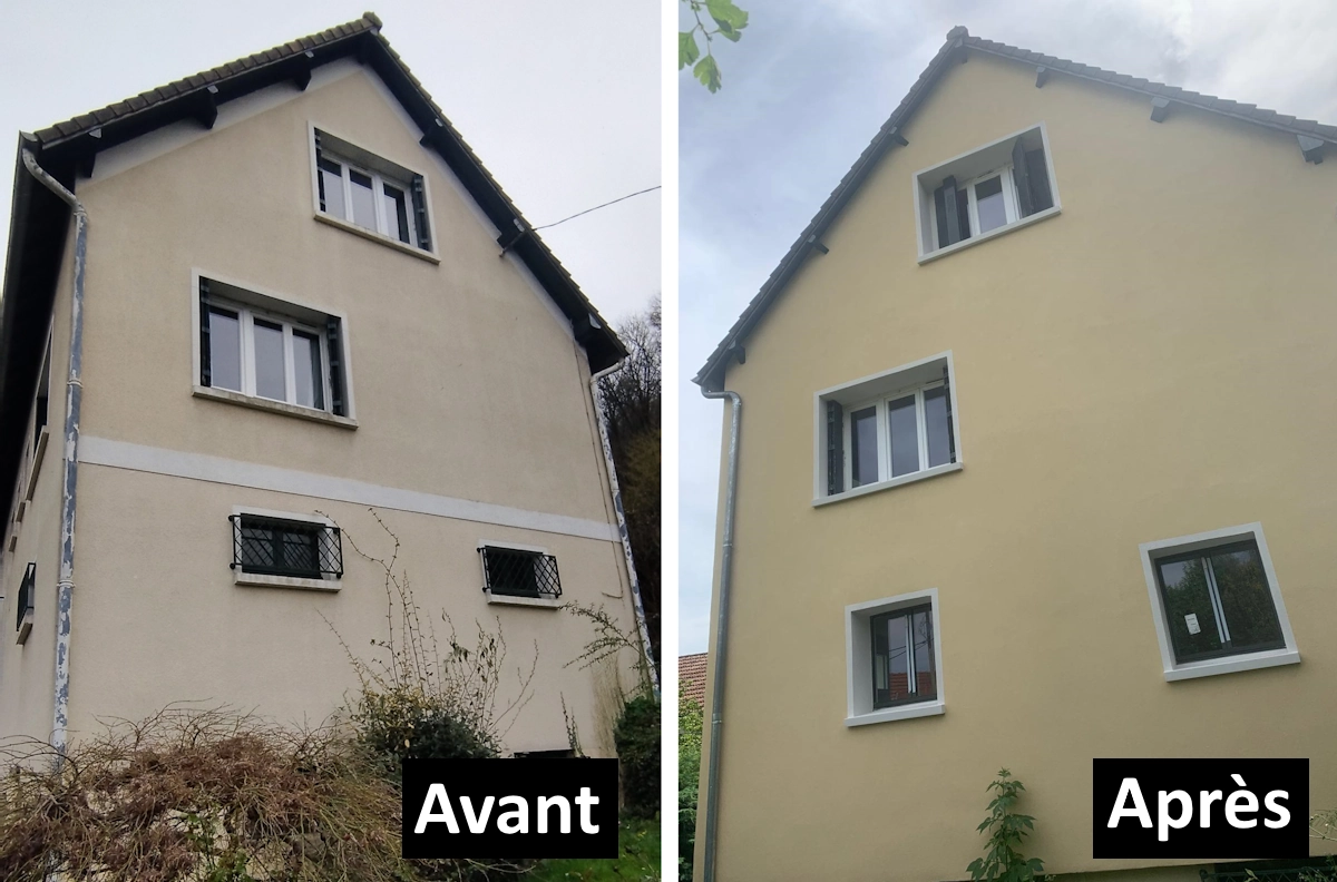 Isolation extérieure Essonne : avant/après