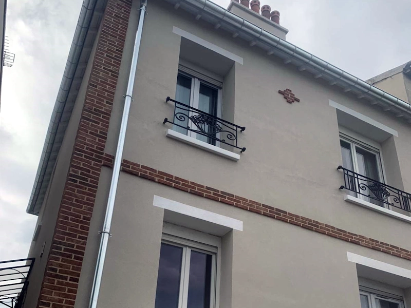 Ravalement d'une façade à Vitry-sur-Seine