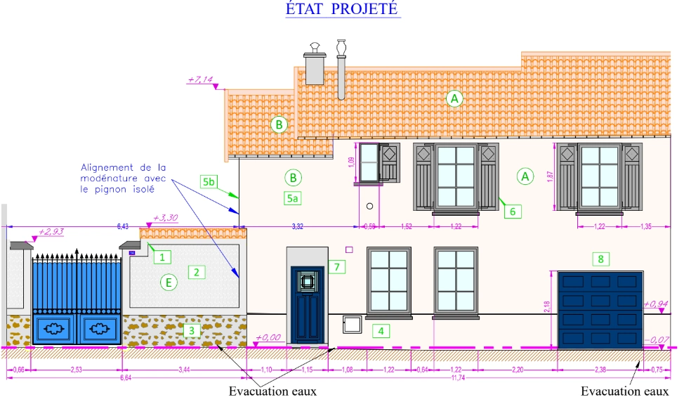 Comment décrire des modifications de façade pour la marie