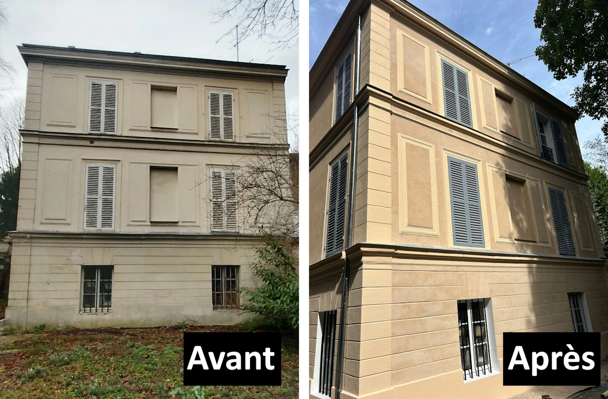 Renovation de facade avant après