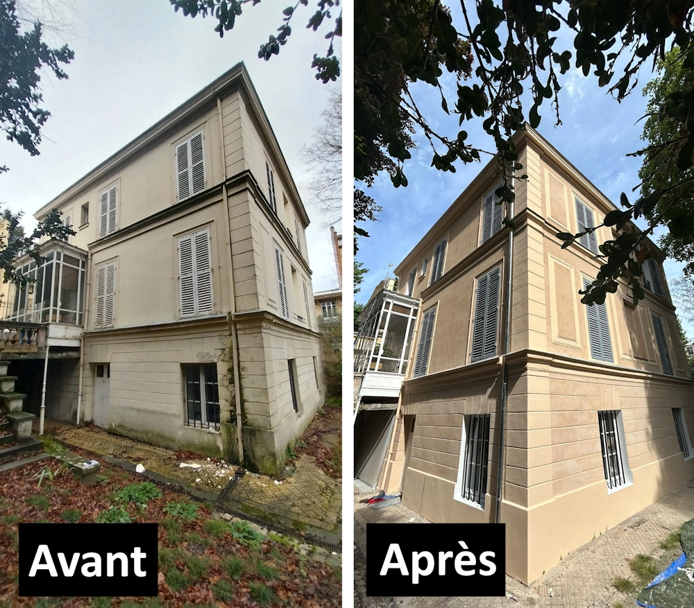 Ravalement de façade 78 avant après