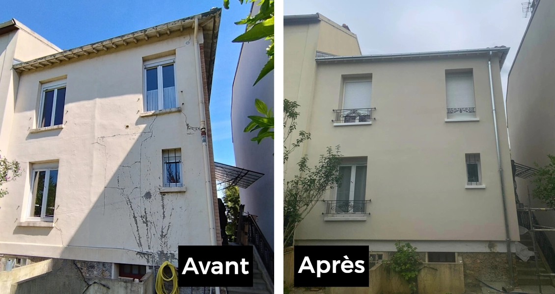 Isolation extérieure : avant/après