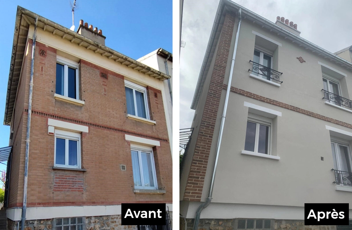 Isolation par l'extérieur d'une maison en briques