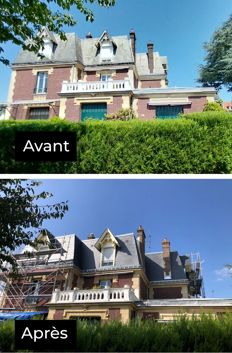 Rénovation couverture à la Mansart
