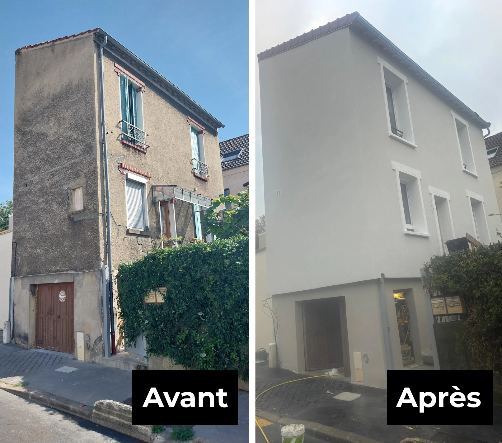 Ravalement de façade à Pantin (93500) Isolation extérieure avant après
