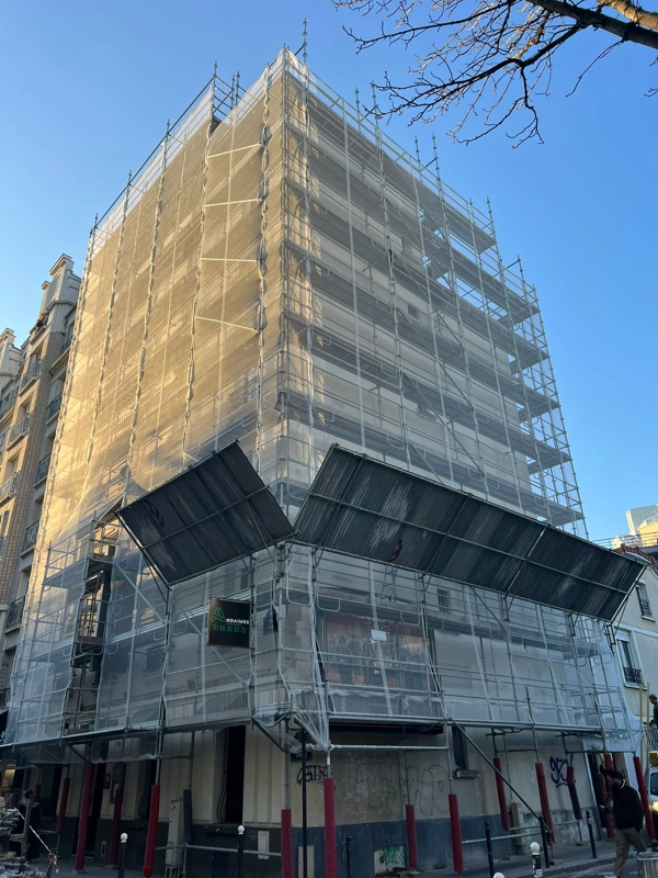 Echafaudage paris 19e