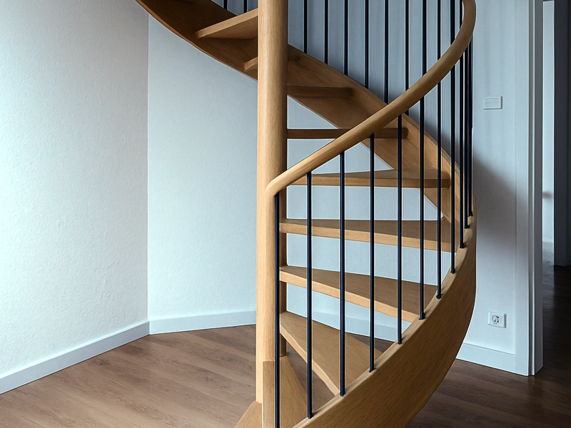 Pose d'un escalier hélicoïdal