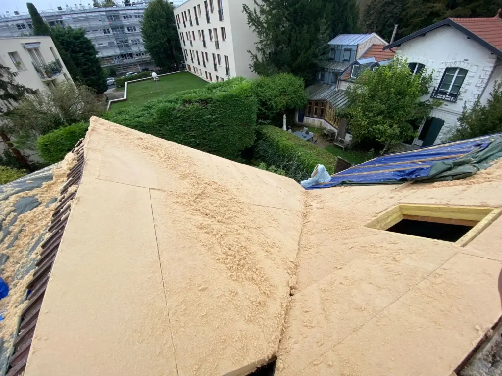 Isolation sarking fibre bois velizy