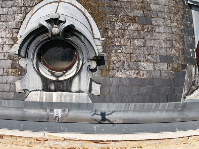 Inspection de toiture au drone