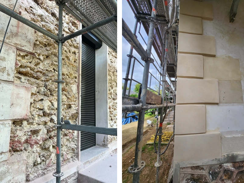 Restauration modénature facade
