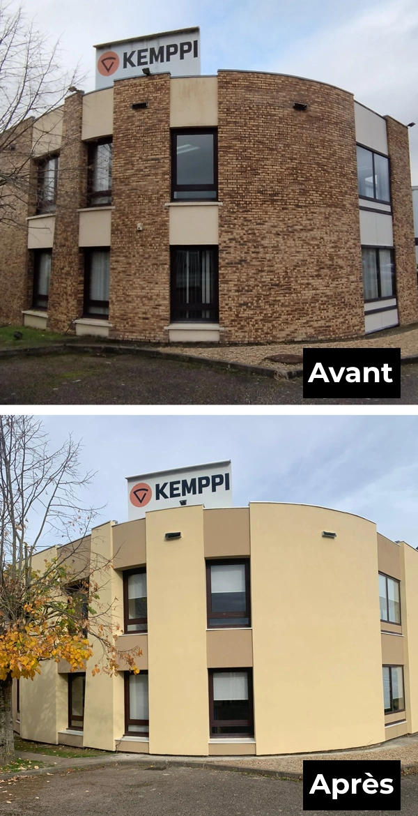 Ravalement de façade à Épône (78680) Ravalement de facade epone avant apres