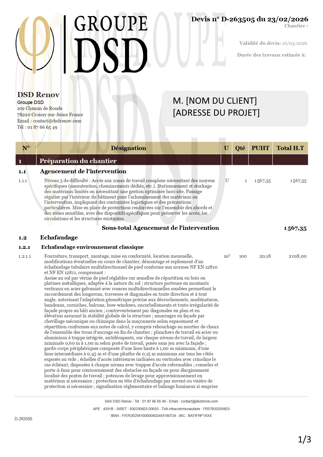 Exemple de devis de toiture en zinc Exemple devis toit zinc