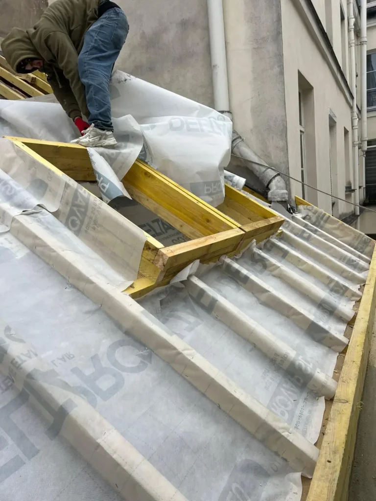 Renovation toiture zinc sur tasseaux paris 10e