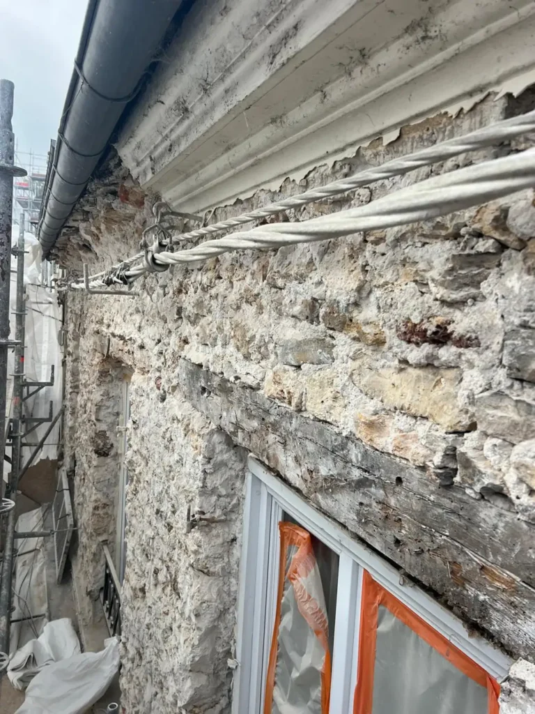chantier facade enduit traditionnel jouy en josas