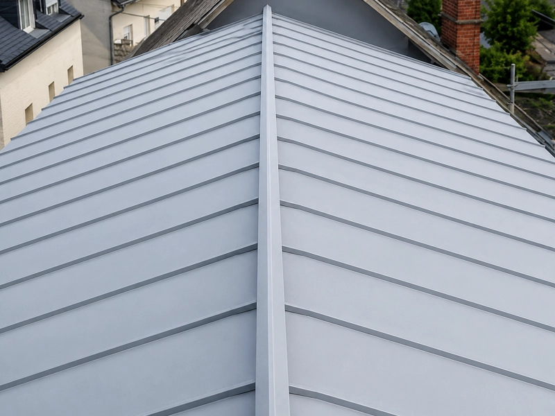 Peinture anti-chaleur sur toit en zinc