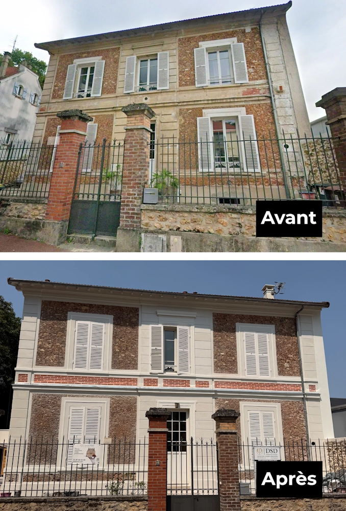 Ravalement de facade BUC avant apres
